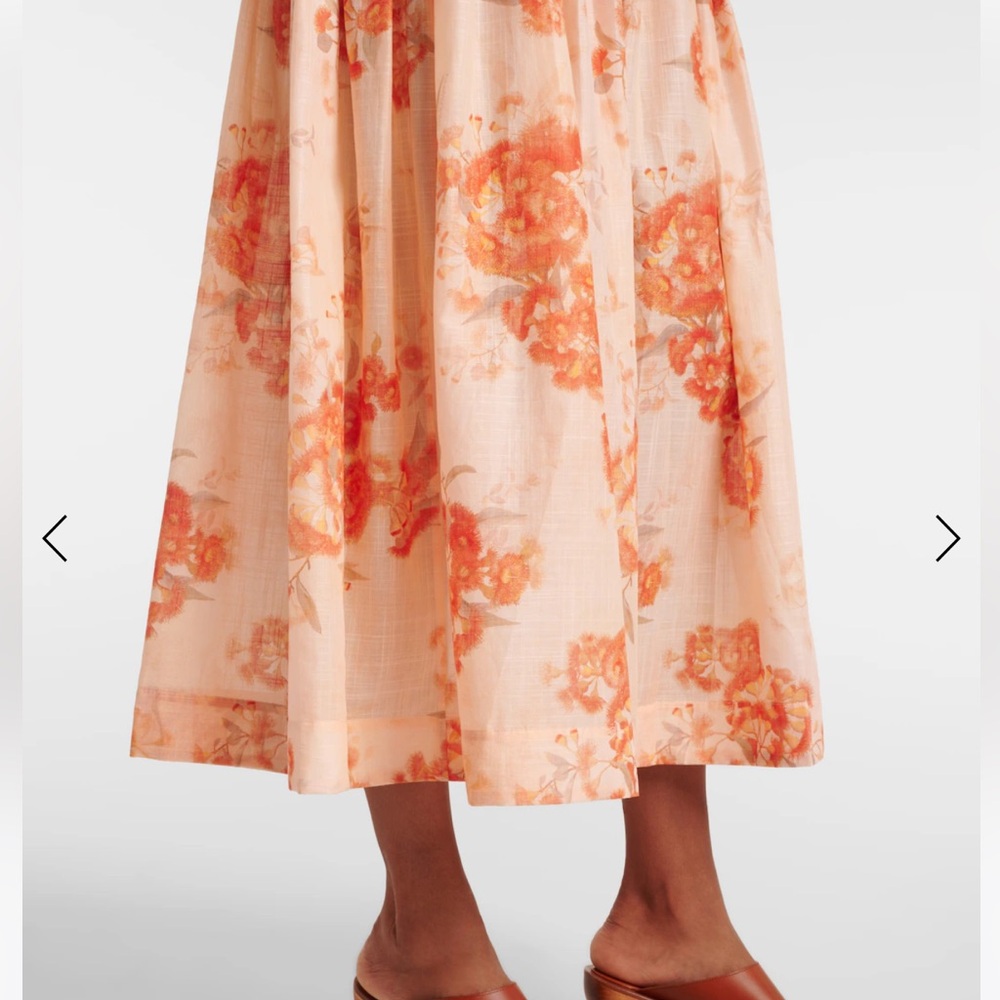 ZIMMERMANN CASCADIAN FLORAL STRAPLESS MIDI DRESS, SIZE 0 - Picture 5 of 6